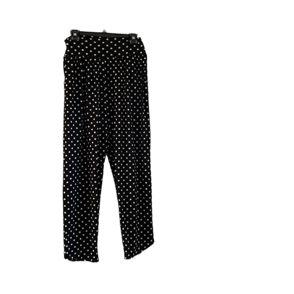 Black and white polka dot pull on pants. NWT. size L